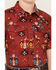 Image #3 - Cody James Boys' Firewater Southwestern Print Short Sleeve Snap Western Shirt , Red, hi-res