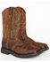 Image #2 - Cody James Men's Mustang Western Work Boots - Soft Toe, Brown, hi-res