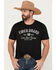 Image #1 - Cinch Men's Lead Don't Follow Short Sleeve Graphic T-Shirt, Black, hi-res