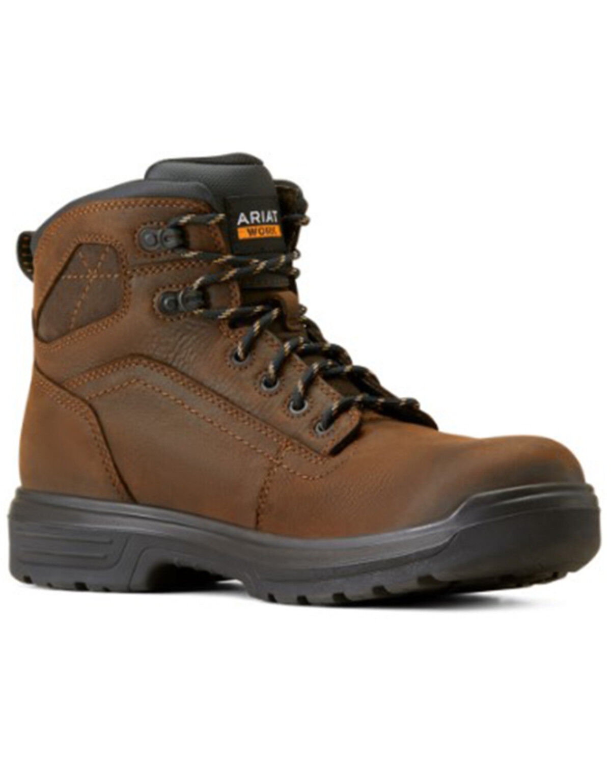 Image #1 - Ariat Men's Turbo 6" Waterproof Work Boots - Round Toe, Brown, hi-res