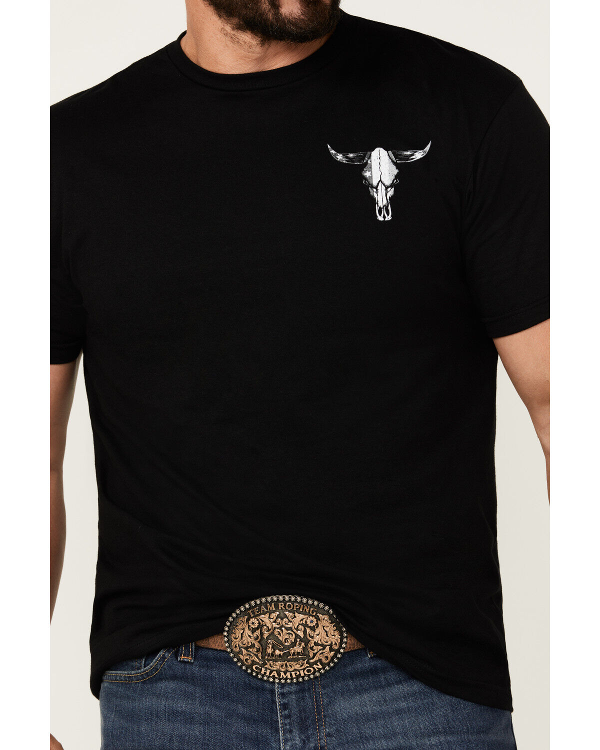 Image #4 - Cowboy Hardware Men's Freedom Is Never Free Short Sleeve Graphic T-Shirt, Black, hi-res