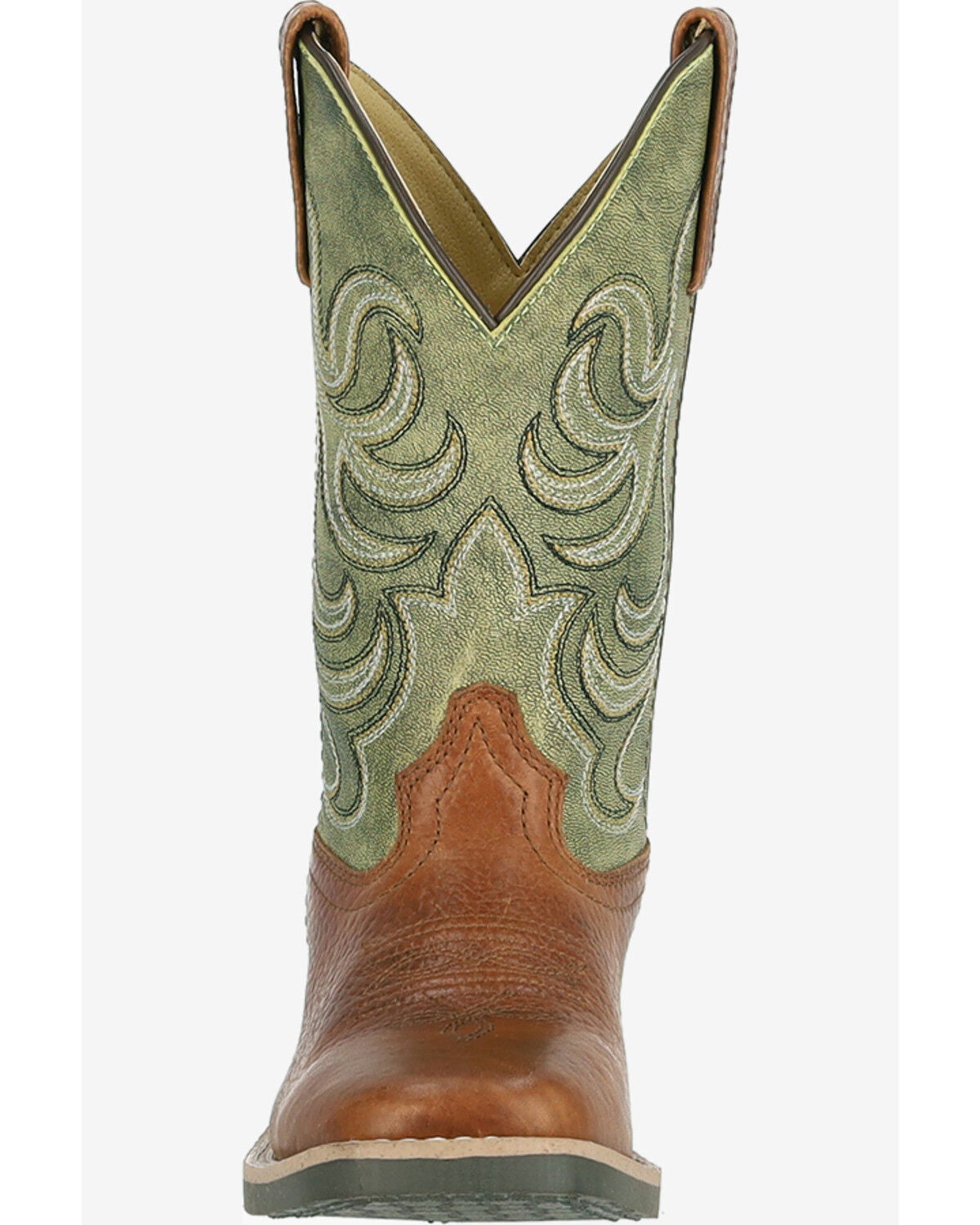 Image #3 - Smoky Mountain Little Boys' Grant Performance Western Boots - Broad Square Toe, Green, hi-res