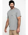 Image #3 - Ariat Men's Rebar Cotton Strong American Grit Short Sleeve Work T-Shirt , Heather Grey, hi-res