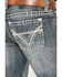 Image #4 - Rock & Roll Denim Men's Pistol Med Bootcut Jeans, Blue, hi-res