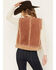 Image #4 - Shyanne Women's Cedar Embroidered Faux Suede and Shearling Bonded Vest, Bark, hi-res