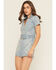 Image #2 - Show Me Your Mumu Women's Medium Wash Dolly Embellished Short Sleeve Denim Romper, Medium Wash, hi-res