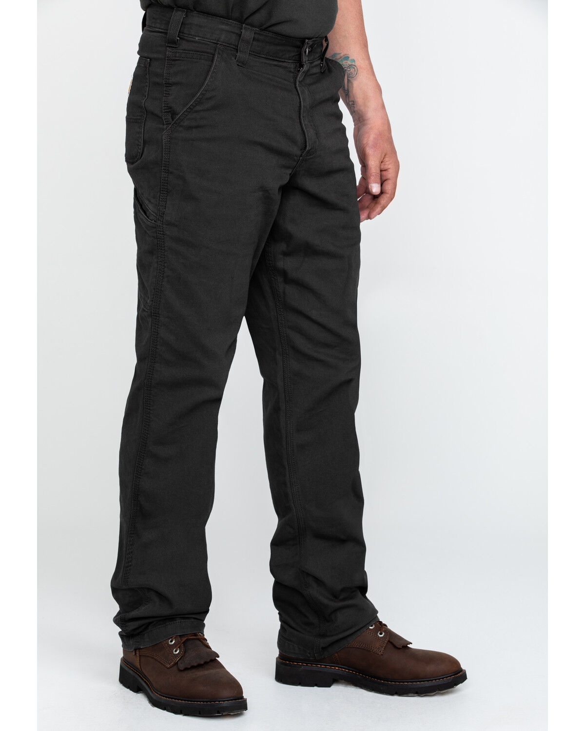 Image #3 - Carhartt Men's Peat Rugged Flex® Rigby Dungaree Work Pants, Loden, hi-res