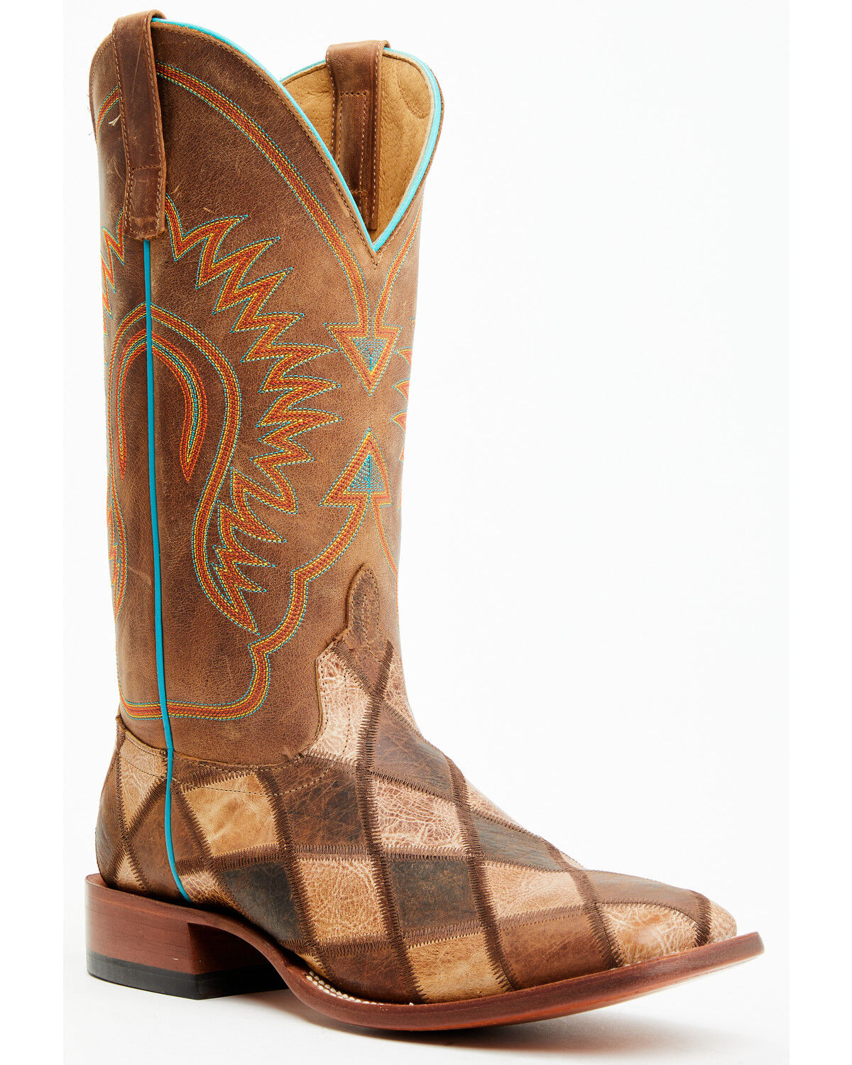 Horse Power Men's Patchwork Western Boots - Square Toe Horse Power Men's Patchwork Western Boots - Square Toe