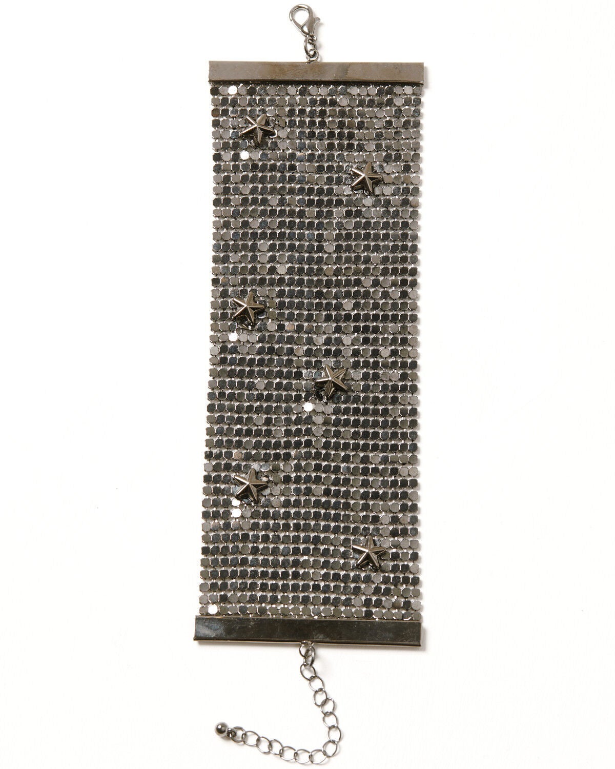 Idyllwind Women's Anton Star Charm Chain Mesh Bracelet, Silver, hi-res