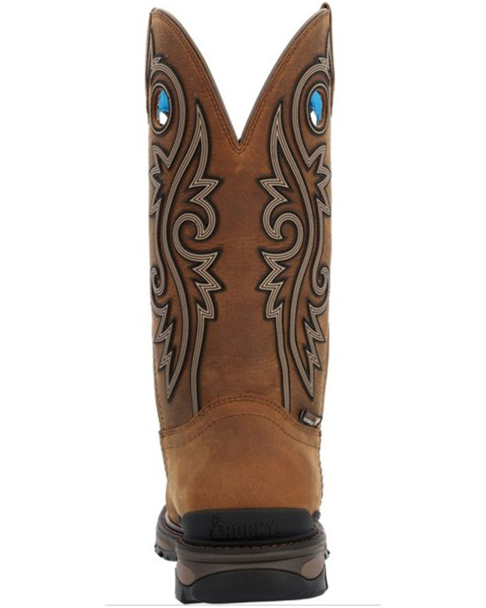 Image #5 - Rocky Men's Waterproof Pull On Work Boot - Carbon Toe, Brown, hi-res