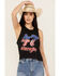 Image #1 - Wrangler Women's 47 Americana Festival Cropped Graphic Tank, Black, hi-res