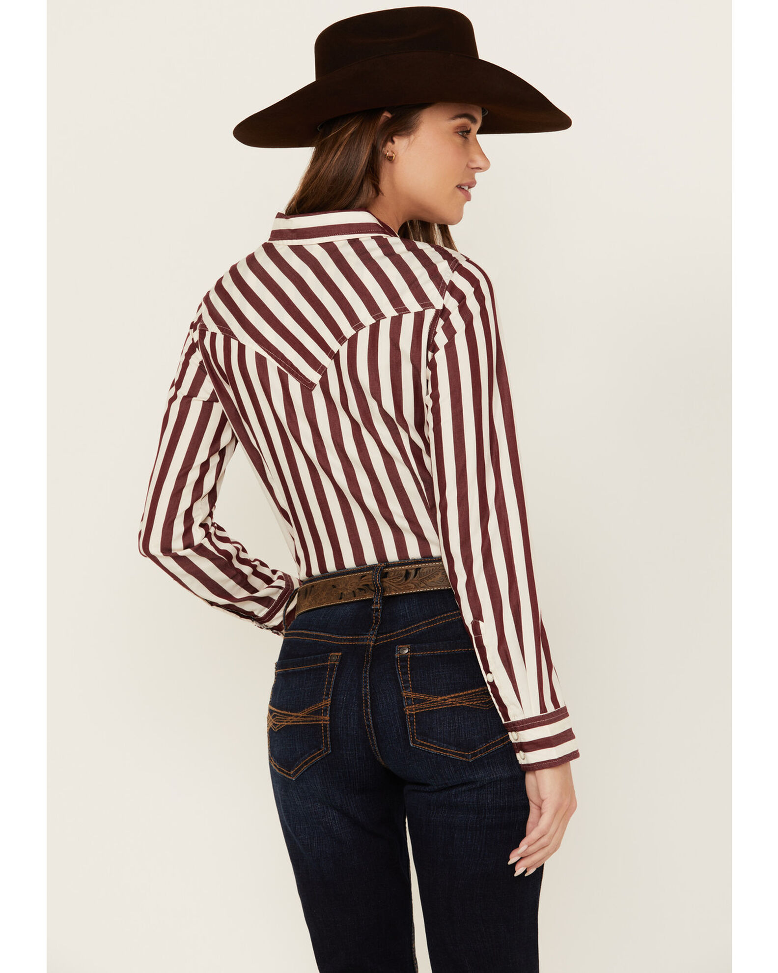 Product Name: Wrangler Retro Women's Striped Long Sleeve Snap Western Shirt
