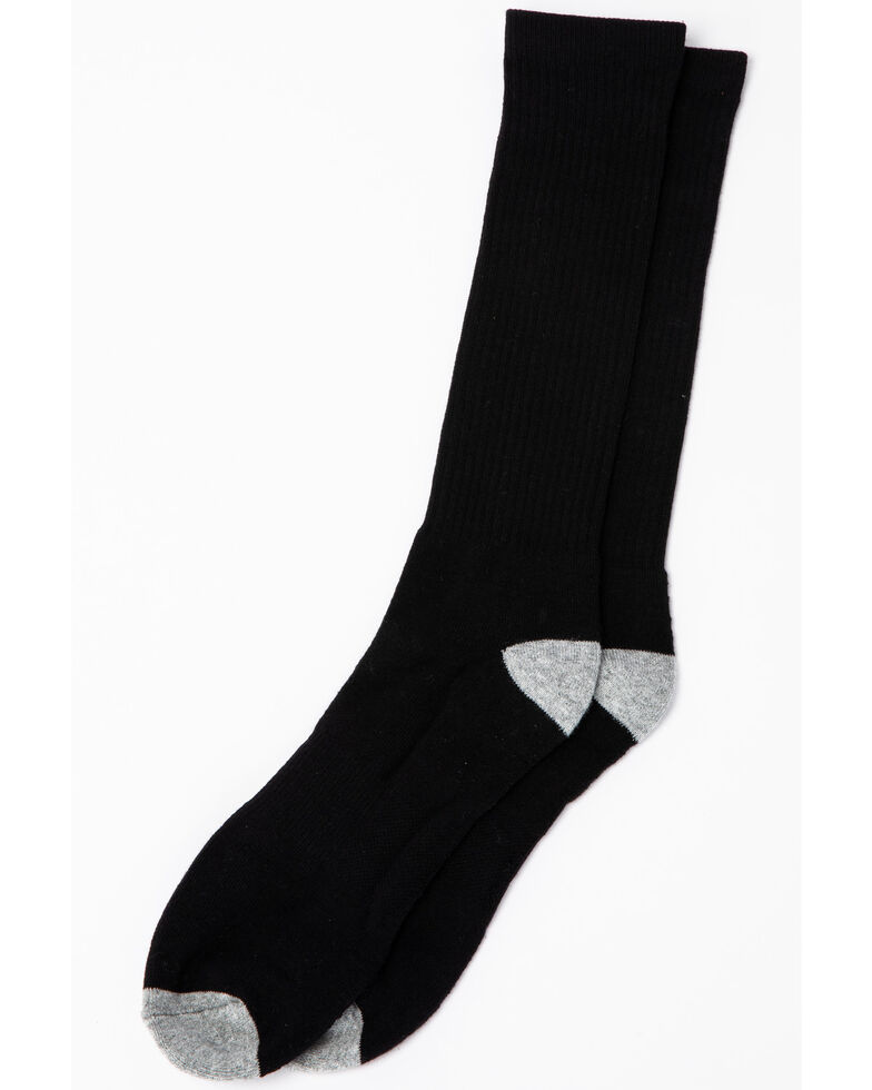 Cody James Men's 3-Pack Solid Boot Socks, Black, hi-res