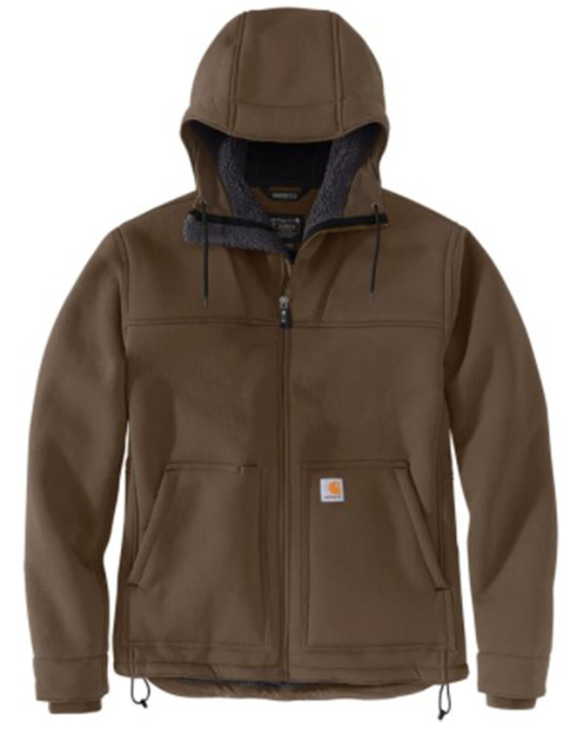 Image #1 - Carhartt Men's Super Dux Sherpa-Lined Hooded Work Jacket, Coffee, hi-res