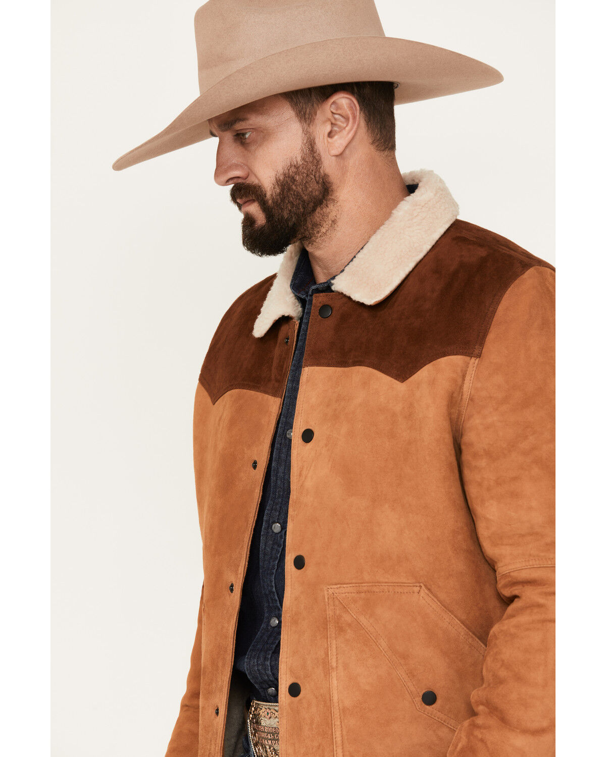 Image #2 - Scully Men's Suede Color Block Jacket, , hi-res