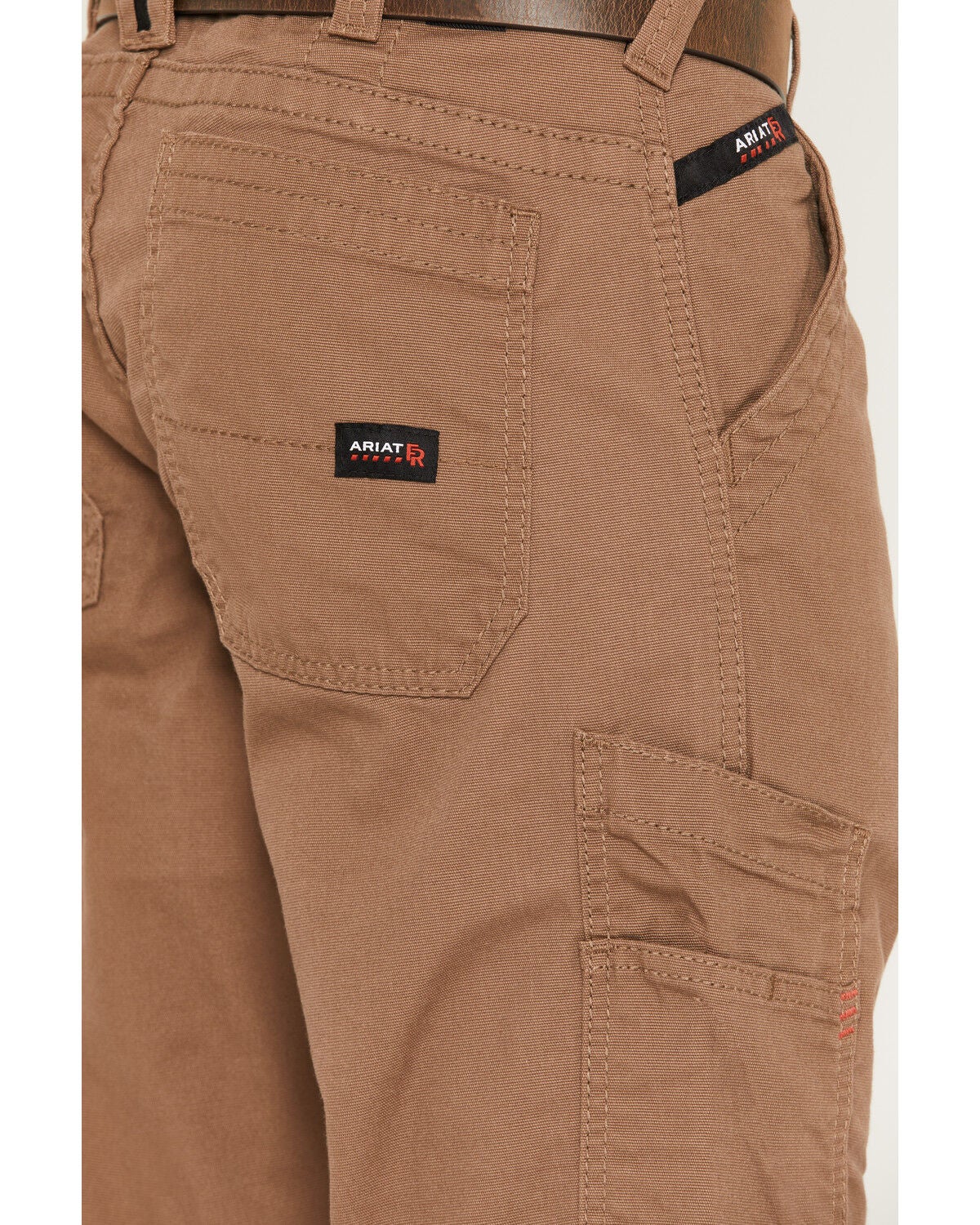 Image #4 - Ariat Men's FR M5 Duralight Stretch Canvas Straight Work Pants - Big, Beige, hi-res