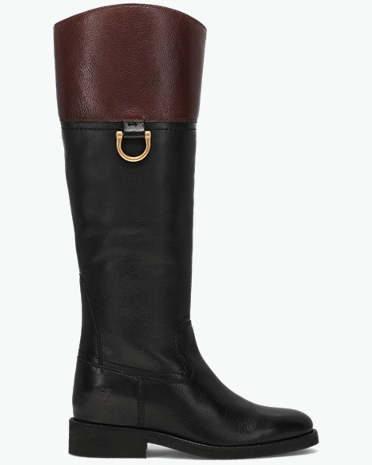 Image #2 - Frye Women's Quinn Riding Boots - Round Toe, Brown/black, hi-res