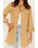Image #3 - Tasha Polizza Women's Plaid Print Long Sleeve Snap Western Shirt, Tan, hi-res