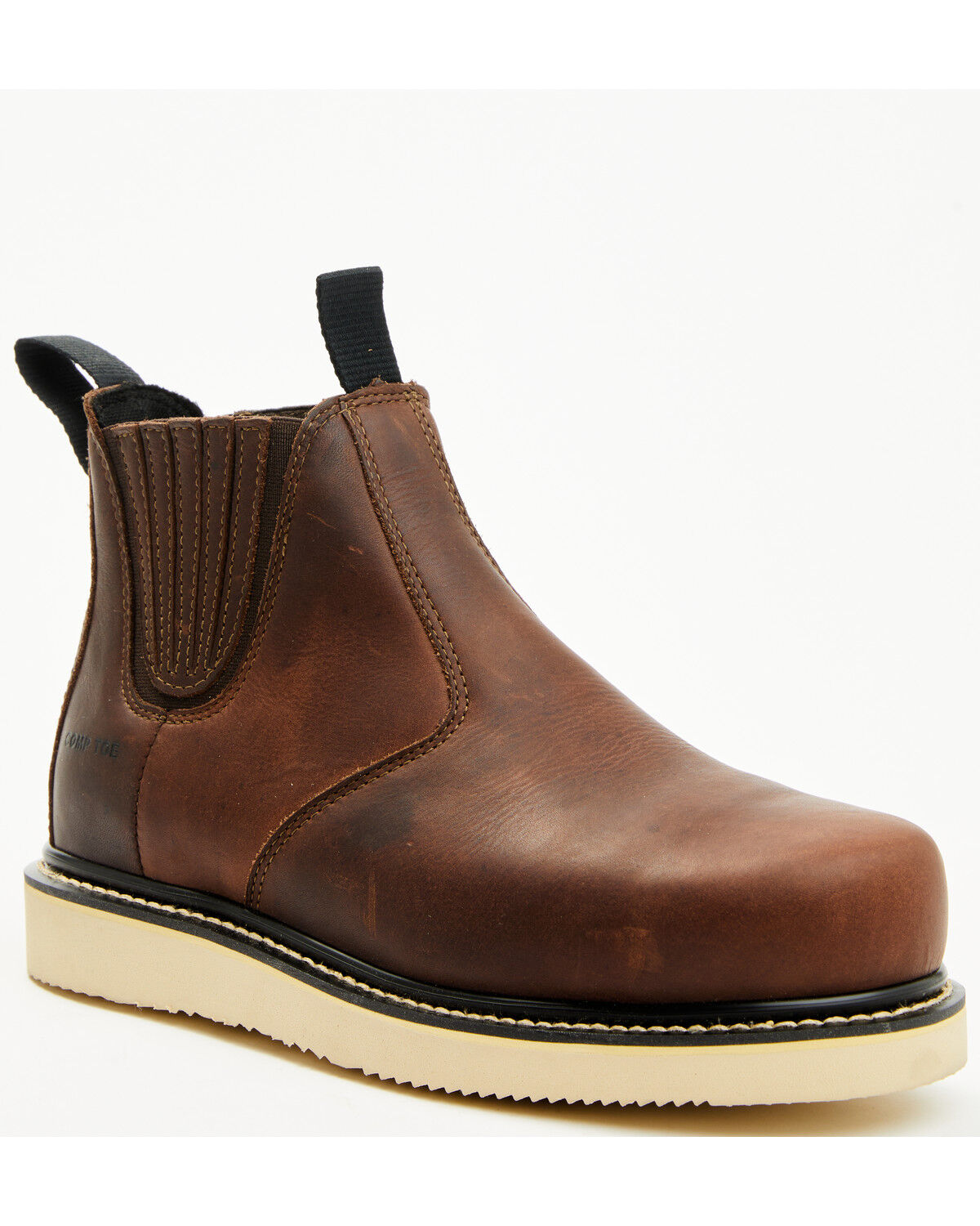 Image #1 - Hawx Women's Chelsea Work Boots - Composite Toe, Brown, hi-res