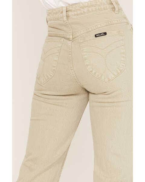 Image #4 - Rolla's Women's High Rise Eastcoast Cropped Flare Jeans, Light Green, hi-res