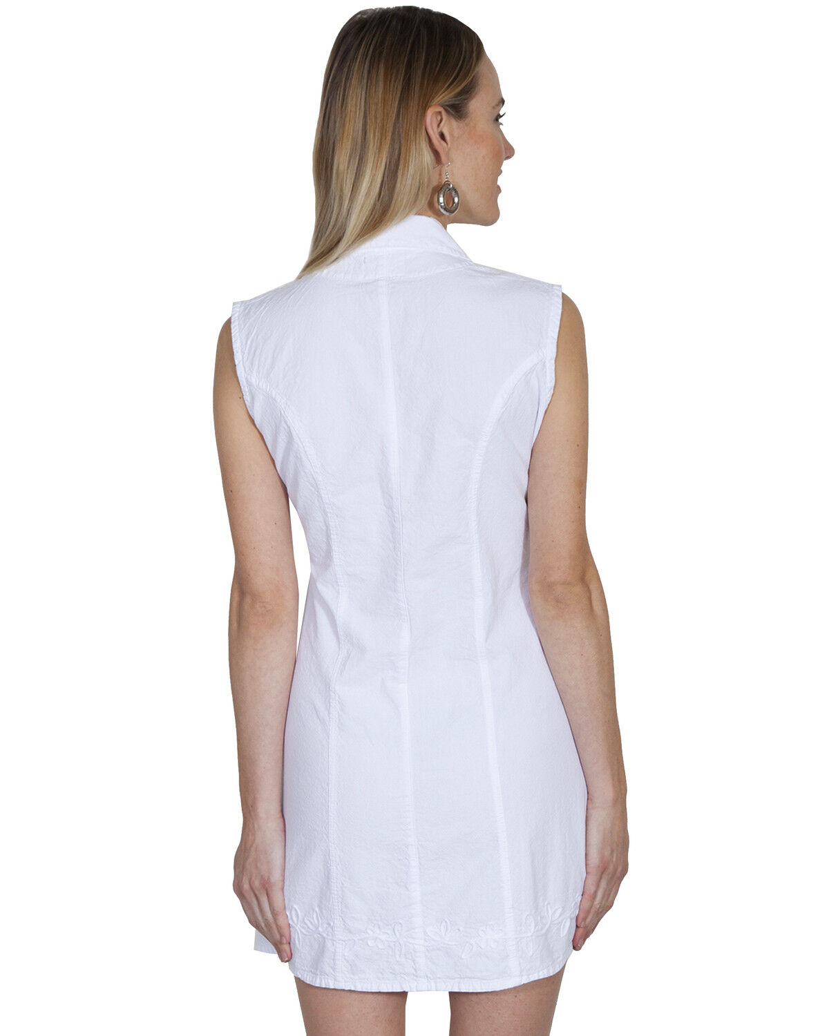 Image #2 - Cantina by Scully Women's White Button Down Dress, , hi-res