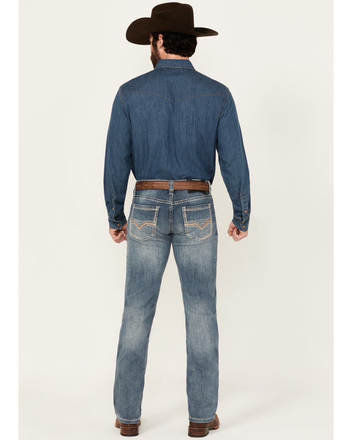 Image #3 - Rock & Roll Denim Men's Medium Wash Revolver Reflex Slim Straight Stretch Denim Jeans, Medium Wash, hi-res