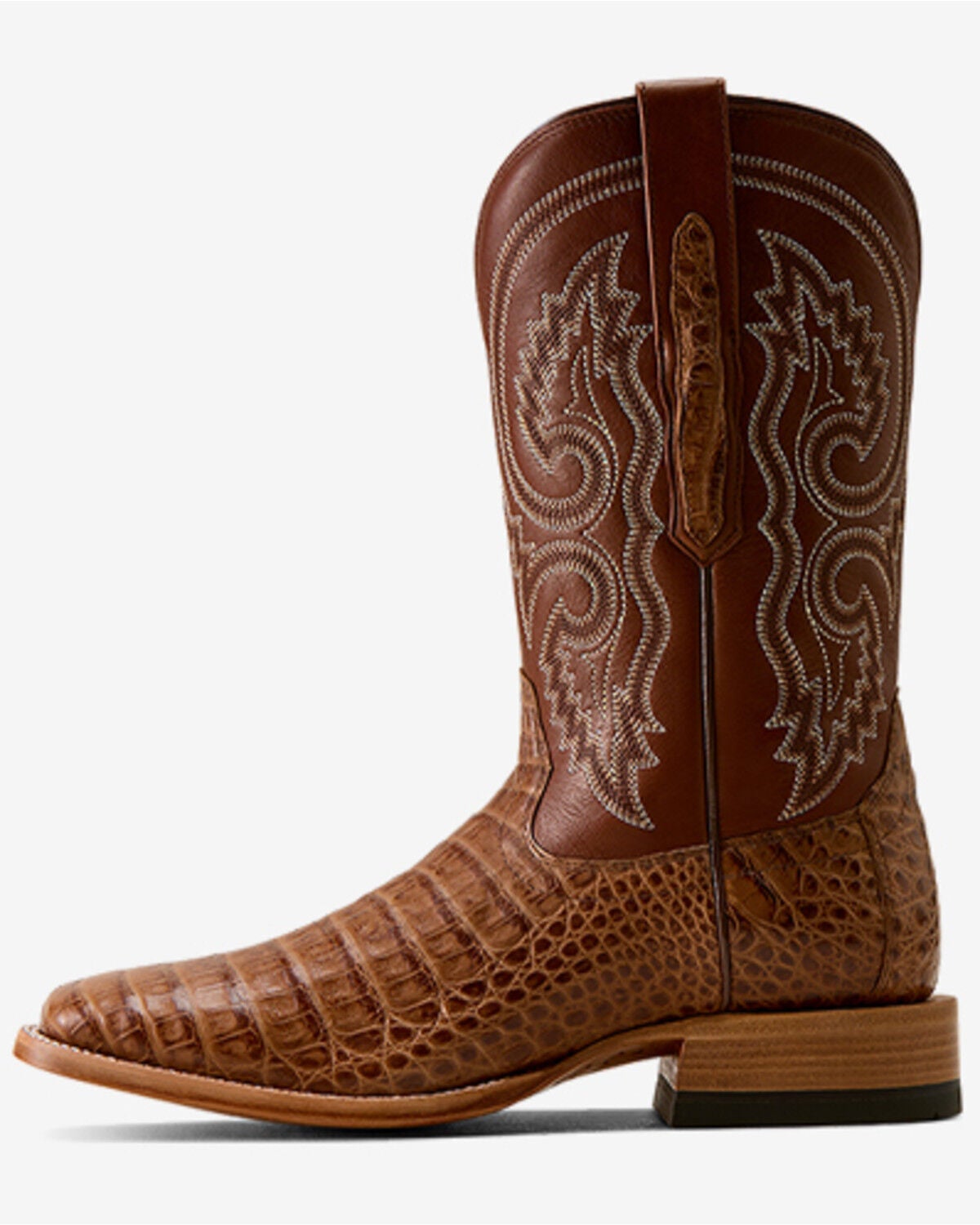 Image #2 - Ariat Men's Classic Callen Exotic Caiman Western Boots - Broad Square Toe, Brown, hi-res