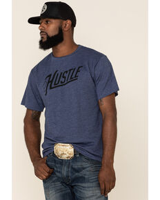 HOOey Men's Blue Hustle Graphic T-Shirt , Blue, hi-res