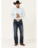 Image #2 - Wrangler 20X Men's Dot Geo Print Long Sleeve Snap Western Shirt , Blue, hi-res