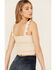 By Together Women's Natural Jacquard Sweater-Knit Cropped Tank Top , Beige, hi-res