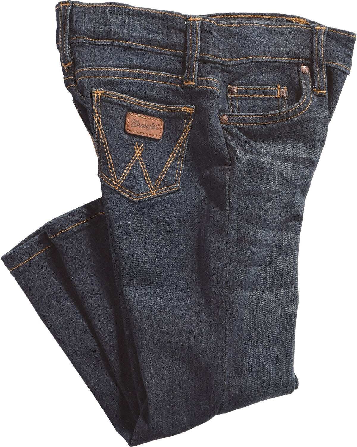 Image #1 - Wrangler Toddler Boys' Western Adjust A Fit Jeans, Blue, hi-res