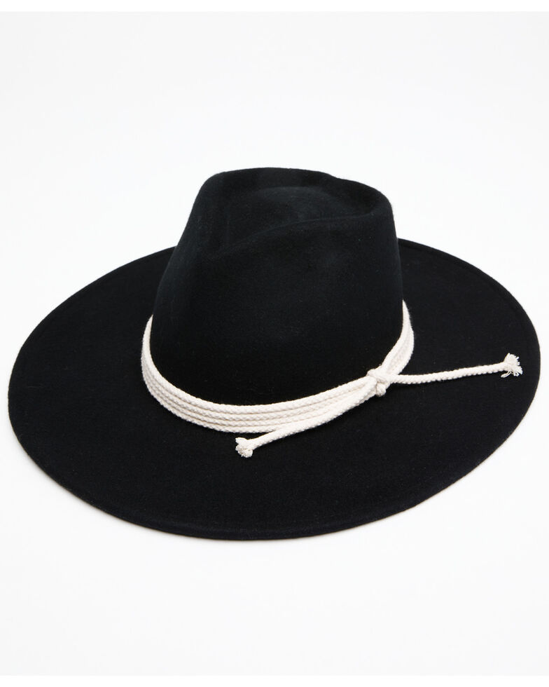 Peter Grimm Women's Black Mystique Wool Felt Western Hat , Black, hi-res