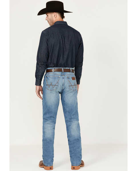 Image #3 - Wrangler Retro Men's Fergus Medium Wash Slim Straight Stretch Denim Jeans - Tall, Medium Wash, hi-res