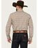 Image #4 - Gibson Trading Co Men's Cross Barred Plaid Print Long Sleeve Snap Western Shirt, Natural, hi-res