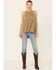 Image #1 - POL Women's High Neck Flowy Zip-Back Babydoll Tank Top , , hi-res