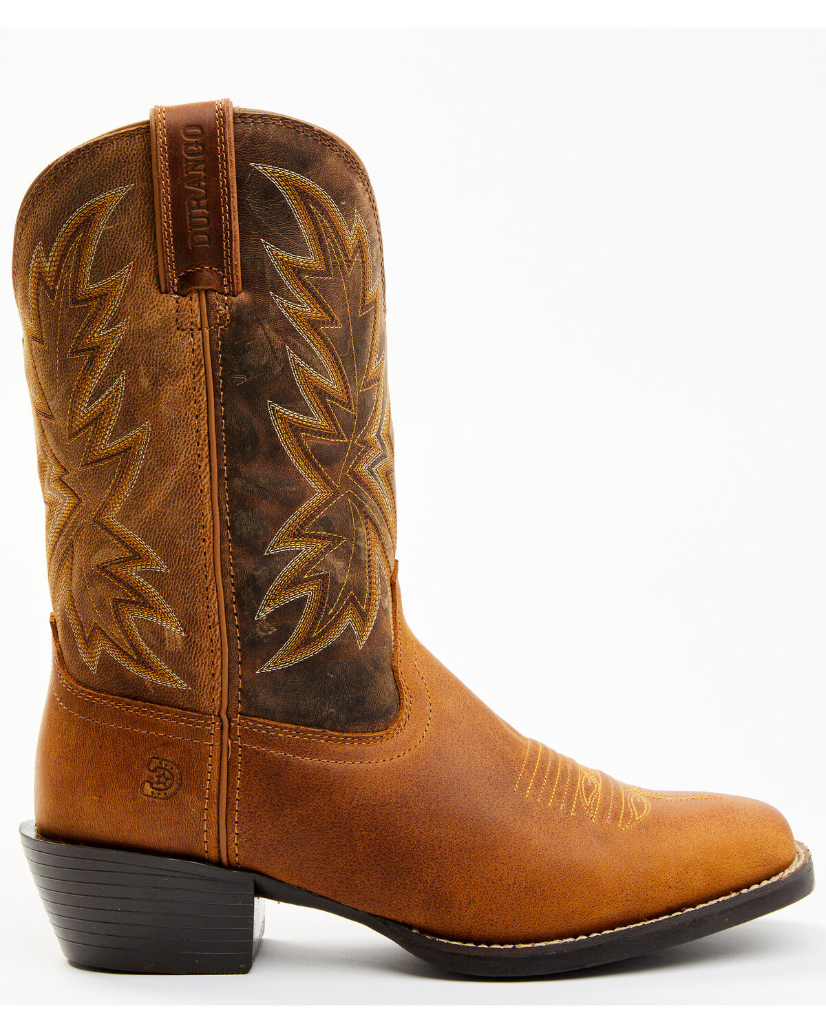 Image #2 - Durango Men's Westward Roughstock Western Boots - Broad Square Toe, Tan, hi-res