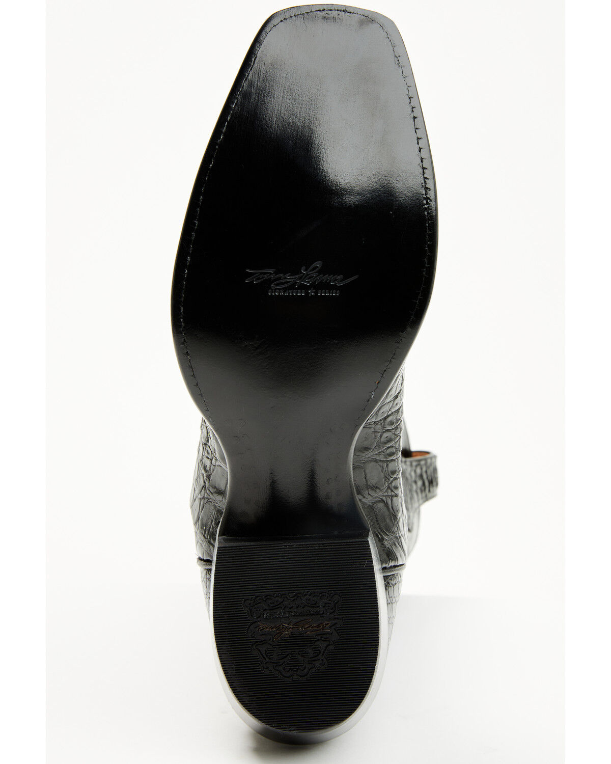 Image #7 - Tony Lama Men's Exotic Hornback Caiman Western Boots - Square Toe, Black, hi-res
