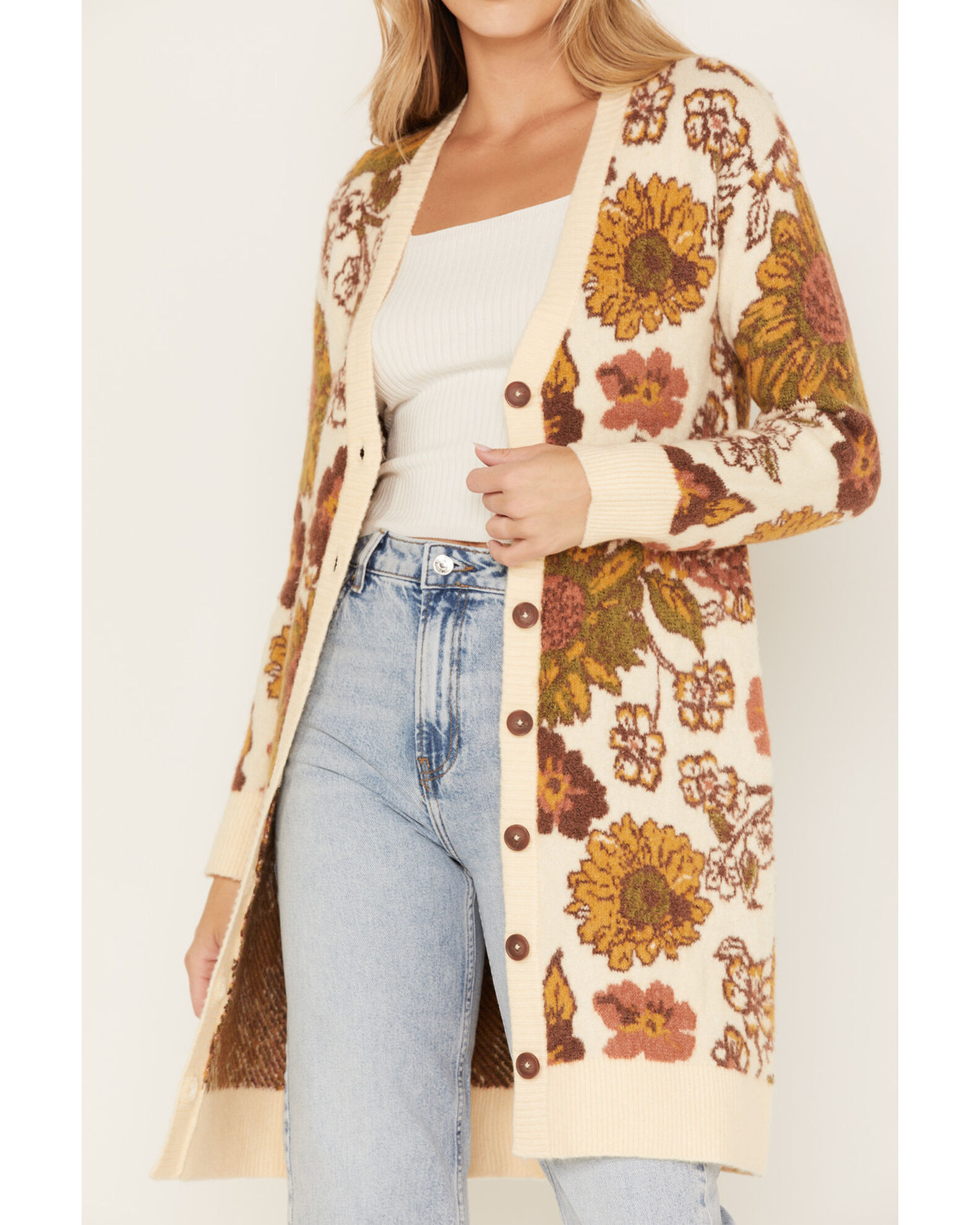 Women's floral cardigan 2025