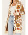 Image #4 - Cleo + Wolf Women's Floral Knit Jacquard Long Cardigan Sweater, Cream, hi-res