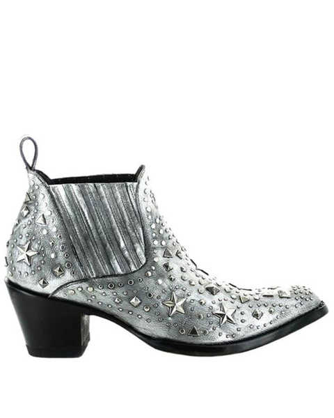Image #2 - Old Gringo Women's Metal Star Fashion Booties - Pointed Toe, Silver, hi-res