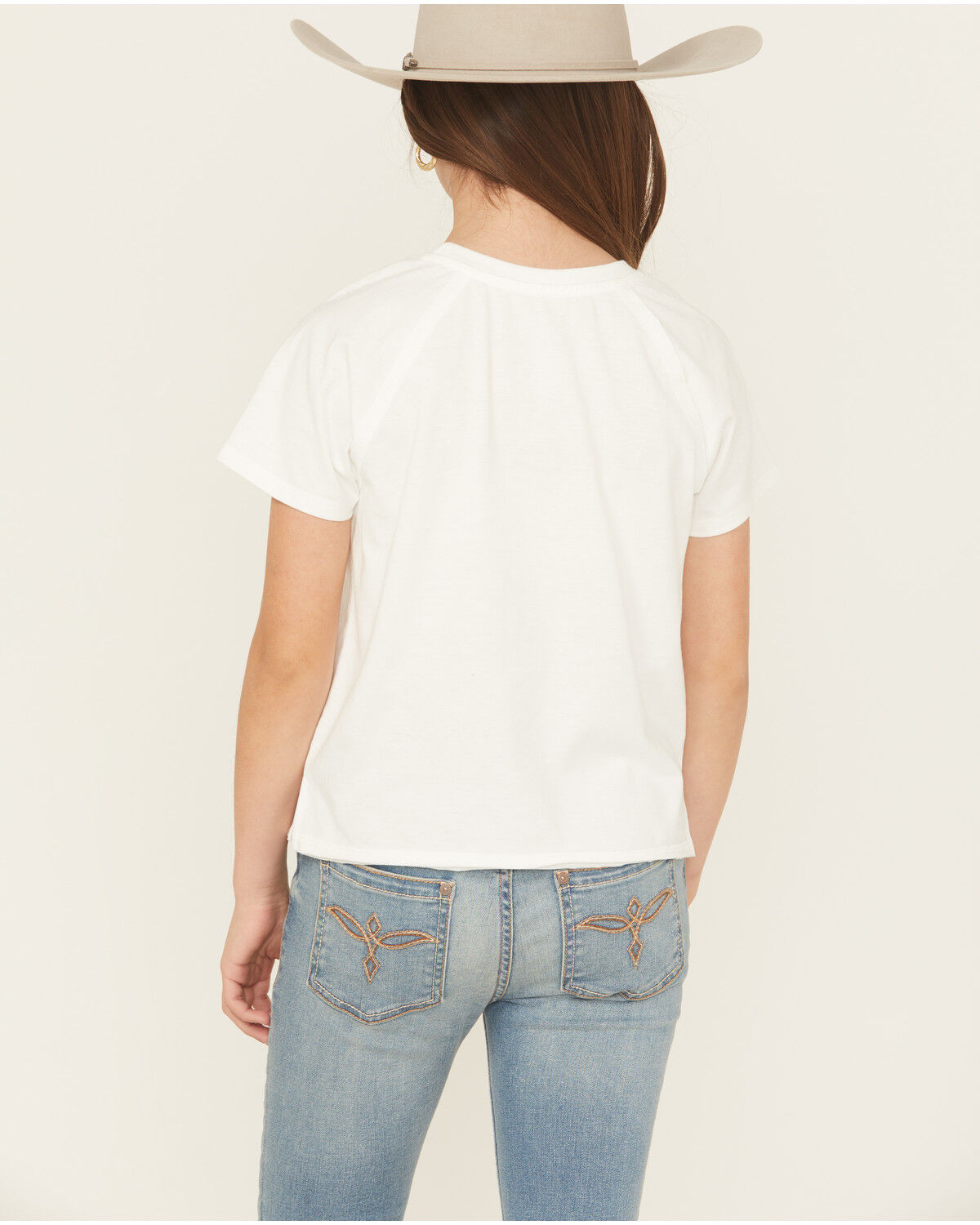 Image #4 - Blended Girls' America Y'all Sequin Short Sleeve Tee, White, hi-res