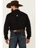 Image #4 - RANK 45® Men's Roughie Performance Long Sleeve Snap Solid Western Shirt , Black, hi-res