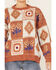 Image #3 - Angie Women's Patchwork Sweater, Rust Copper, hi-res