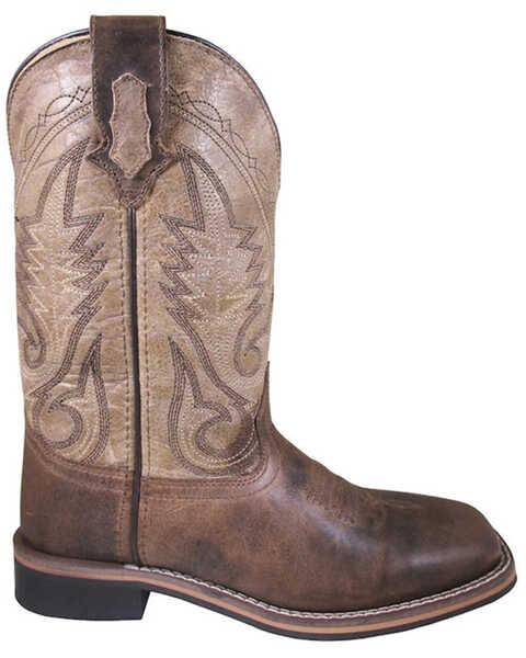 Smoky Mountain Women's Creekland Performance Western Boots - Broad Square Toe , Brown, hi-res