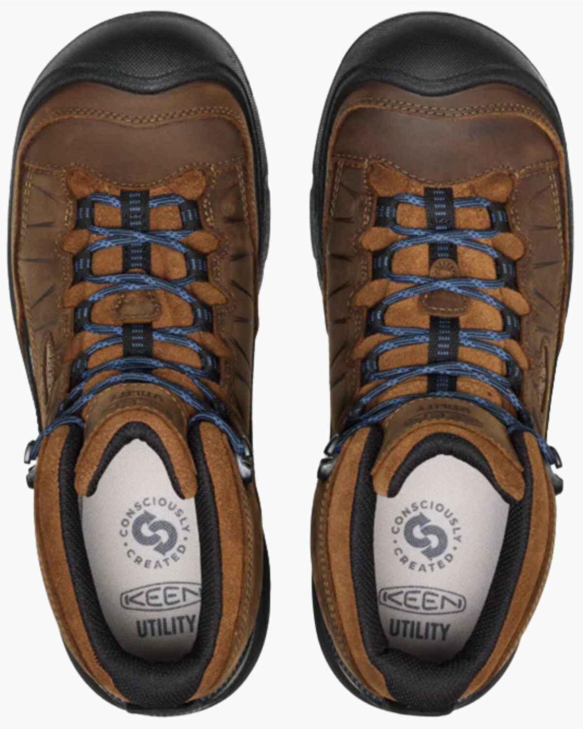 Image #4 - Keen Men's Targhee IV LTR Waterproof Work Boots - Carbon Toe, Black/brown, hi-res