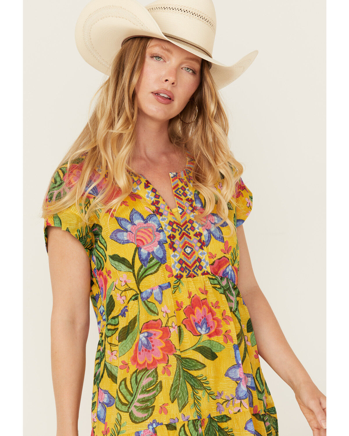 Image #2 - Johnny Was Women's Floral Prairie Mini Dress, Yellow, hi-res