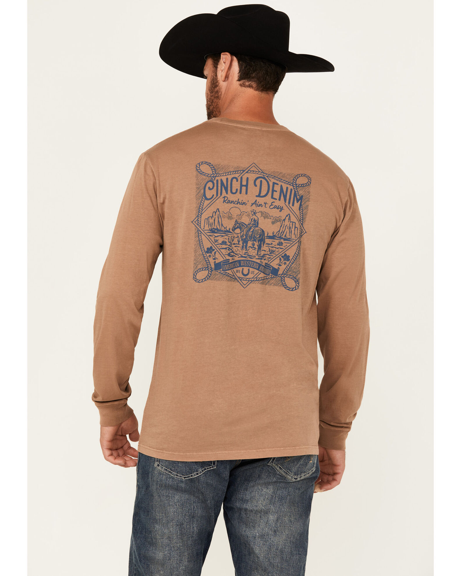 Product Name: Cinch Men's Cowboy Long Sleeve Graphic T-Shirt
