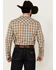 Image #4 - Cody James Men's Last Hurdle Plaid Print Long Sleeve Button-Down Stretch Western Shirt, Ivory, hi-res