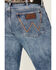 Image #4 - Wrangler Retro Men's Medium Wash Applewood Slim Straight Stretch Denim Jeans - Tall, Medium Wash, hi-res