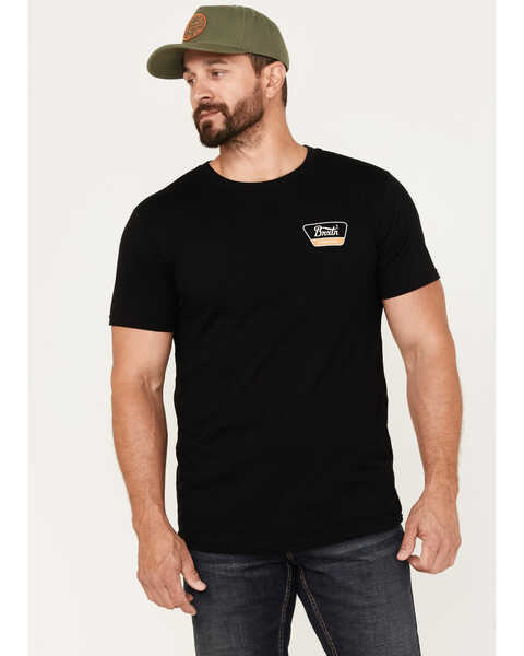 Image #1 - Brixton Men's Linwood Logo Short Sleeve Graphic T-Shirt, Black, hi-res